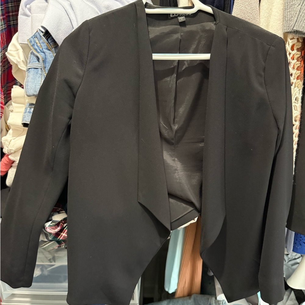 Express Women's Black Open-Front Blazer